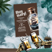 Piratenschip in een fles Verjaardag Kaart