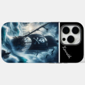 Piratenschip in een Storm Case-Mate iPhone Case (Achterkant (horizontaal))