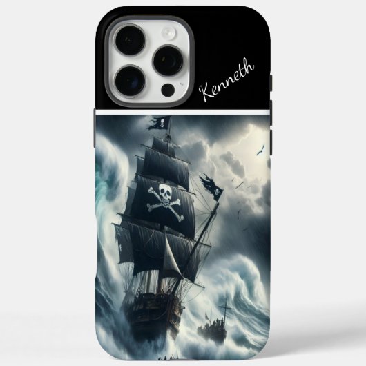 Piratenschip in een Storm Case-Mate iPhone Case (Achterkant)