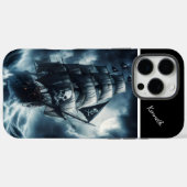 Piratenschip in een Storm Case-Mate iPhone Case (Achterkant (horizontaal))