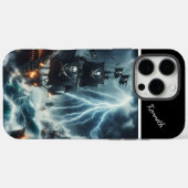 piratenschip in onweer Case-Mate iPhone case (Achterkant (horizontaal))