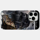 Piratenschip in stormachtige Zeeen Case-Mate iPhone Case (Achterkant (horizontaal))