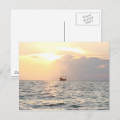 Piratenschip in Sunset Briefkaart (Voorkant / Achterkant)