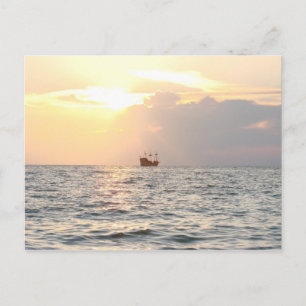 Piratenschip in Sunset Briefkaart