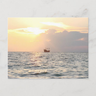 Piratenschip in Sunset Briefkaart