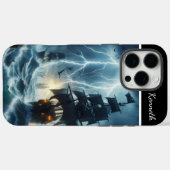 Piratenschip in Tempest Case-Mate iPhone Case (Achterkant (horizontaal))