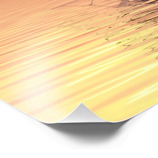 piratenschip in zonsondergang foto afdruk (Hoek)