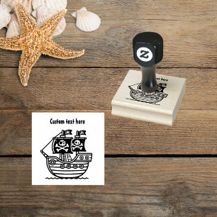 Piratenschip Kinder Rubberstempel