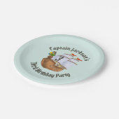 Piratenschip Kinderverjaardagsfeestje Papieren Bordje (Gekanteld)