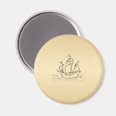 Piratenschip. Magneet (Voorkant / Achterkant)