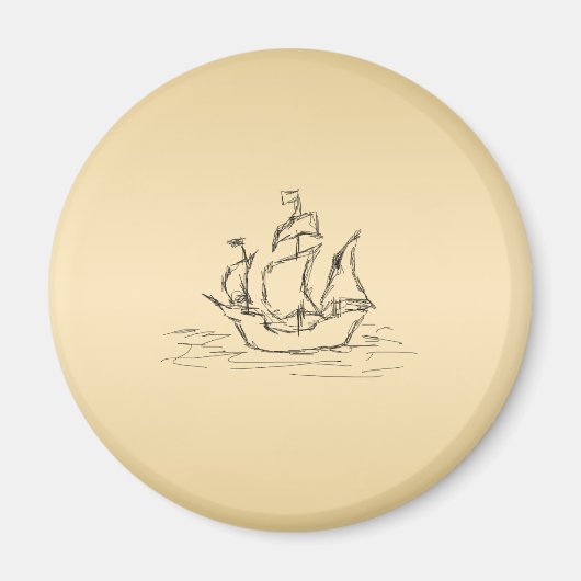 Piratenschip. Magneet (Voorkant)