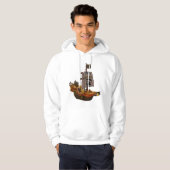 Piratenschip Mannen Hoodie (Voorkant volledig)