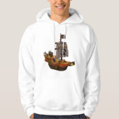 Piratenschip Mannen Hoodie (Voorkant)