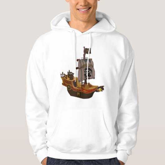 Piratenschip Mannen Hoodie (Voorkant)