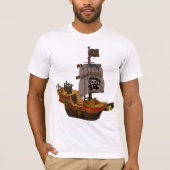 Piratenschip Mannen T-shirt (Voorkant)