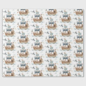 Piratenschip met dieren Kinder partij Cadeaupapier (Vlak)