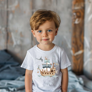 Piratenschip met dieren Kinder partij Kinder Shirts
