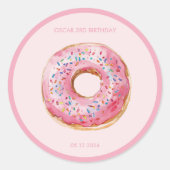 Piratenschip met dieren Kinder partij Ronde Sticker (Voorkant)