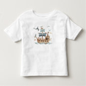 Piratenschip met dieren Kinder partij Shirts (Voorkant)