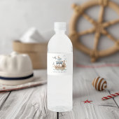 Piratenschip met dieren Kinder partij Waterfles Etiket