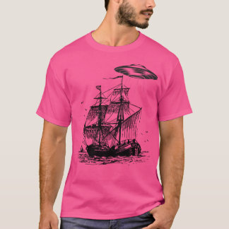 Piratenschip met UFO T-shirt