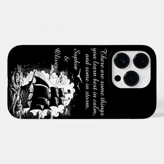 Piratenschip Modern Motivatie Quote Wit Tekst Case-Mate iPhone Case (Achterkant (horizontaal))