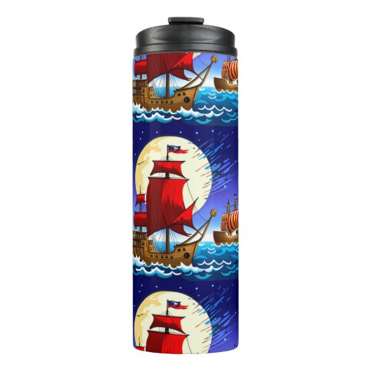 piratenschip mokken thermosbeker (Voorkant)