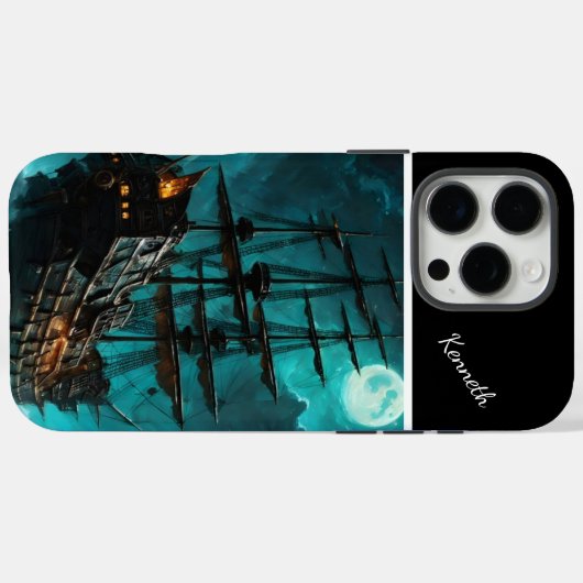 Piratenschip Moonlight Galleon Case-Mate iPhone Case (Achterkant (horizontaal))