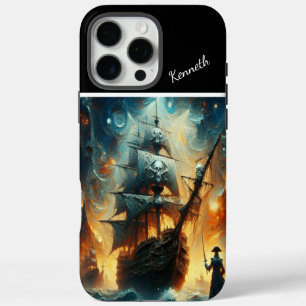 Piratenschip onder sterrenhemel iPhone 16 pro max hoesje