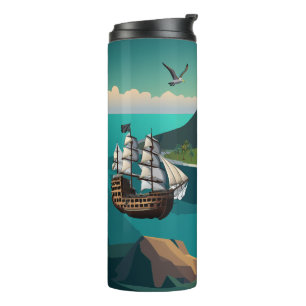 Piratenschip op Treasure Island Thermosbeker
