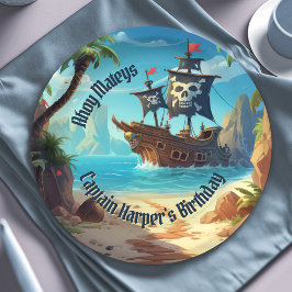 Piratenschip & Paradise Island Avontuur Papieren Bordje