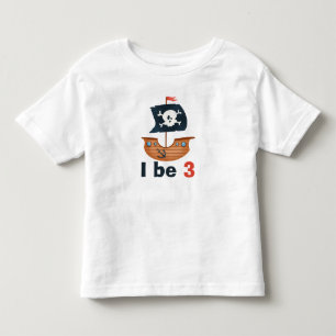Piratenschip personaliseer verjaardag kinder shirts