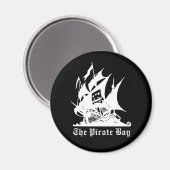 piratenschip pirate bay logo magneet (Voorkant / Achterkant)
