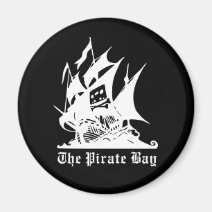 piratenschip pirate bay logo magneet