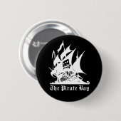 piratenschip pirate bay logo ronde button 5,7 cm (Voorkant /achterkant)