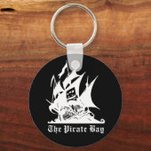 piratenschip pirate bay logo sleutelhanger (Voorkant)