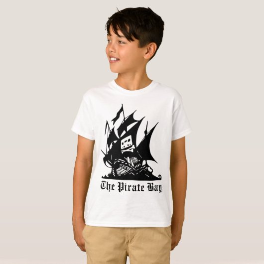 piratenschip pirate bay logo t-shirt (Voorkant volledig)
