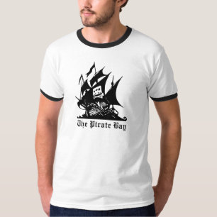 piratenschip pirate bay logo t-shirt