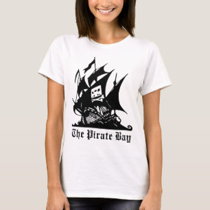 piratenschip pirate bay logo t-shirt
