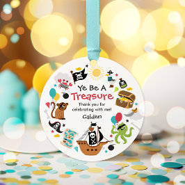 Piratenschip Pirate Treasure Verjaardagsfeest Bedankjes Labels