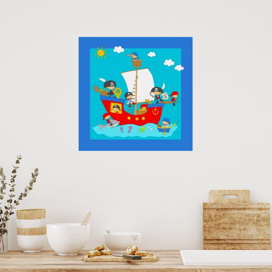 Piratenschip Poster (Keuken)