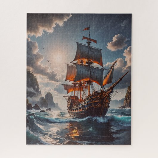 piratenschip puzzel (Verticaal)