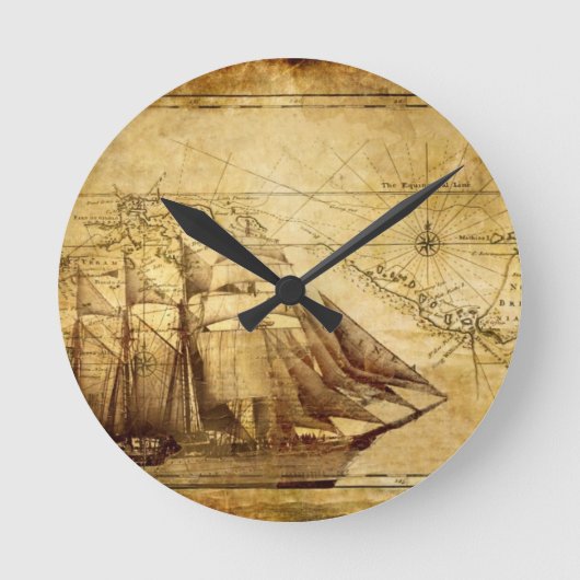 piratenschip ronde klok (Voorkant)