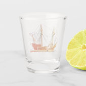 Piratenschip San Salvador Shot Glas (Achterkant)
