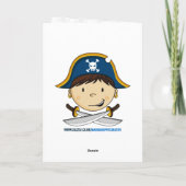 Piratenschip Scene 10e Verjaardag Kaart (Achterkant)