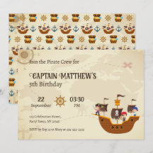 Piratenschip Schatkaart Kids Verjaardagsfeest