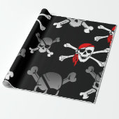 Piratenschip schedels inpakpapier (Uitgerold)