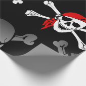 Piratenschip schedels inpakpapier (Hoek)