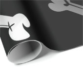 Piratenschip schedels inpakpapier (Rol Hoek)