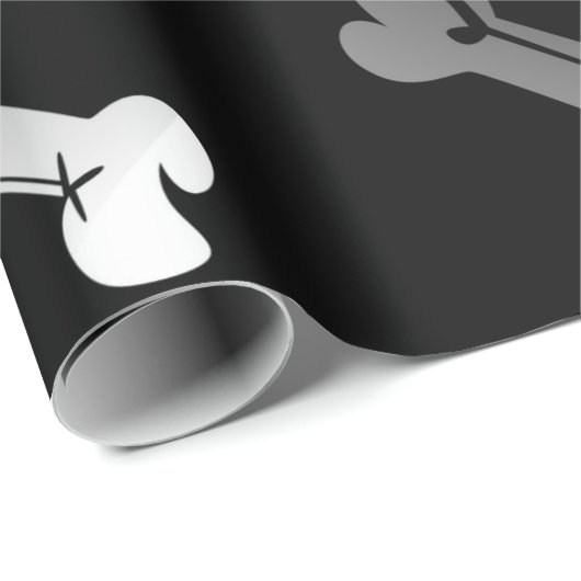 Piratenschip schedels inpakpapier (Rol Hoek)